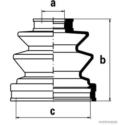 комплект маншон, полуоска HERTH+BUSS JAKOPARTS