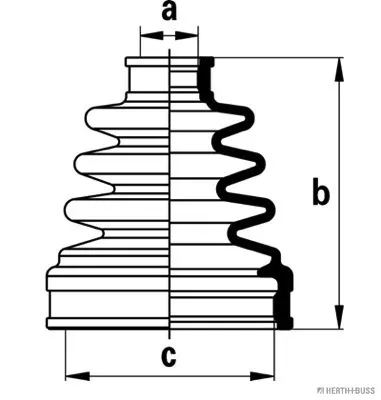 комплект маншон, полуоска HERTH+BUSS JAKOPARTS