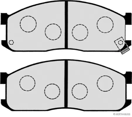 комплект спирачно феродо, дискови спирачки HERTH+BUSS JAKOPARTS
