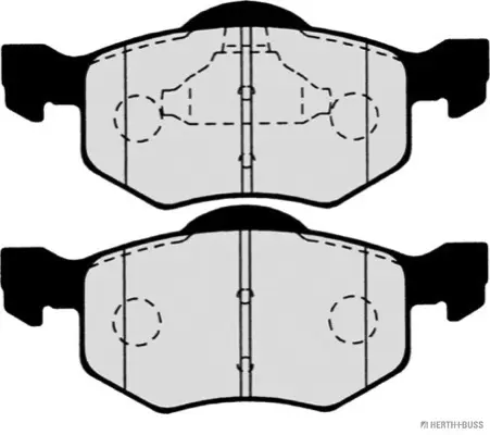 комплект спирачно феродо, дискови спирачки HERTH+BUSS JAKOPARTS