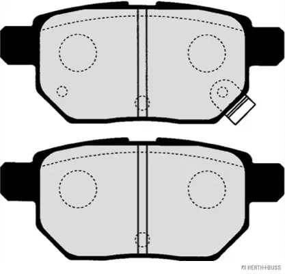 комплект спирачно феродо, дискови спирачки HERTH+BUSS JAKOPARTS