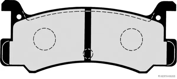 комплект спирачно феродо, дискови спирачки HERTH+BUSS JAKOPARTS