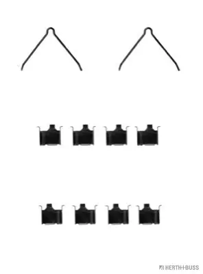 комплект принадлежности, дискови накладки HERTH+BUSS JAKOPARTS