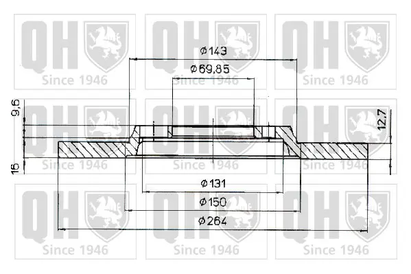спирачен диск QUINTON HAZELL      