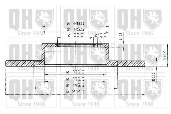 спирачен диск QUINTON HAZELL      
