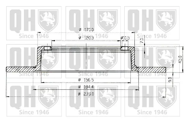 спирачен диск QUINTON HAZELL      