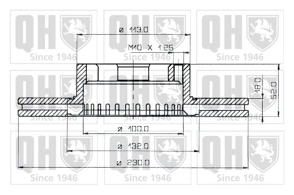 спирачен диск QUINTON HAZELL      