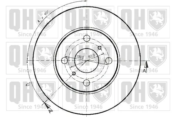 спирачен диск QUINTON HAZELL      