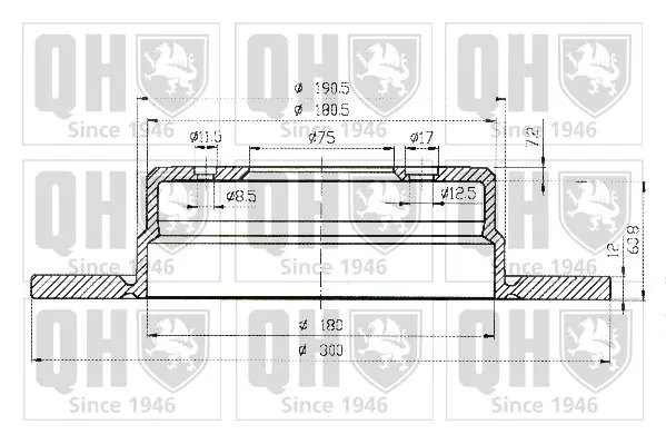 спирачен диск QUINTON HAZELL      