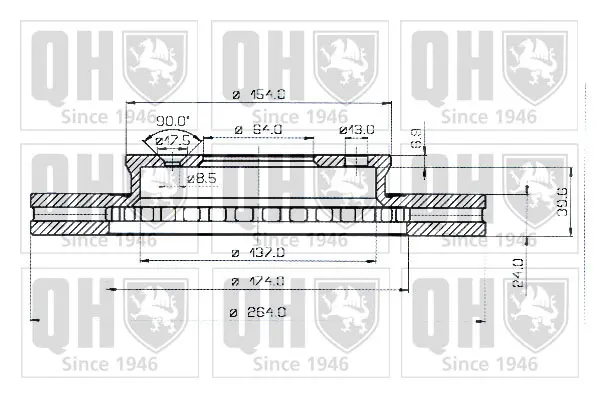 спирачен диск QUINTON HAZELL      