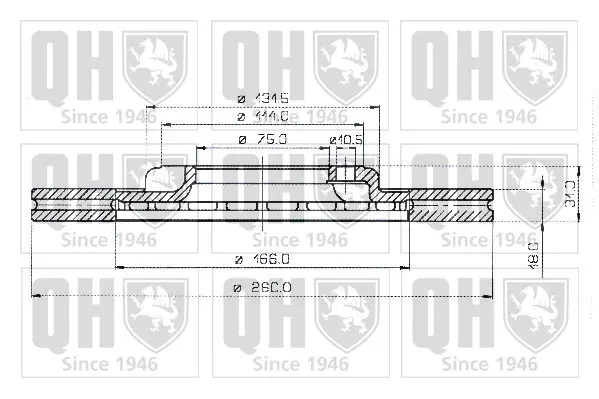 спирачен диск QUINTON HAZELL      