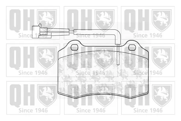 комплект спирачно феродо, дискови спирачки QUINTON HAZELL      