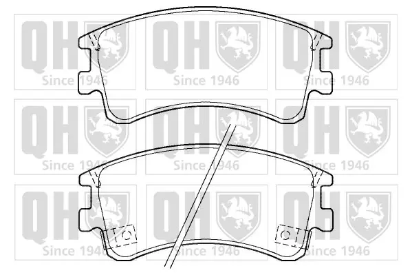 комплект спирачно феродо, дискови спирачки QUINTON HAZELL      