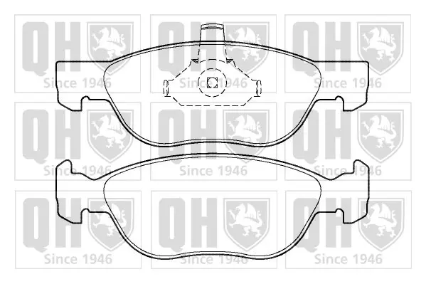 комплект спирачно феродо, дискови спирачки QUINTON HAZELL      