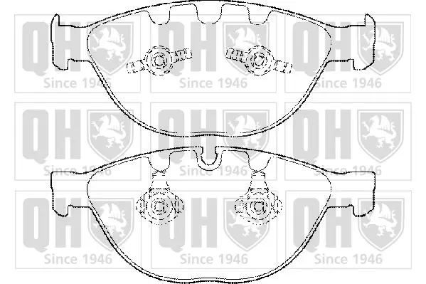 комплект спирачно феродо, дискови спирачки QUINTON HAZELL      