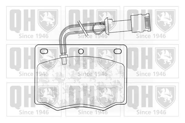 комплект спирачно феродо, дискови спирачки QUINTON HAZELL      