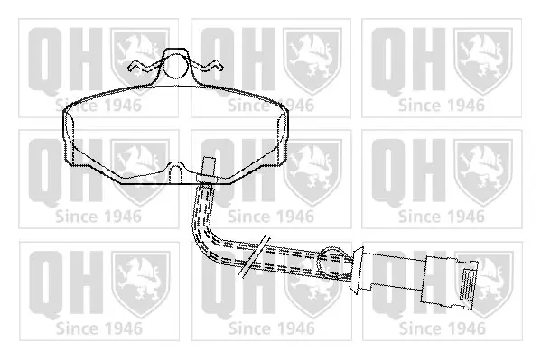 комплект спирачно феродо, дискови спирачки QUINTON HAZELL      