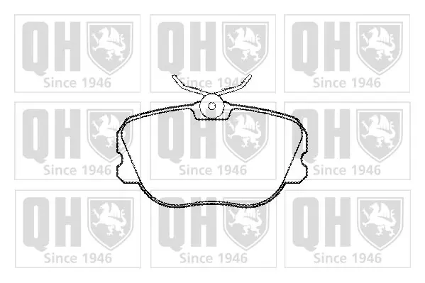 комплект спирачно феродо, дискови спирачки QUINTON HAZELL      