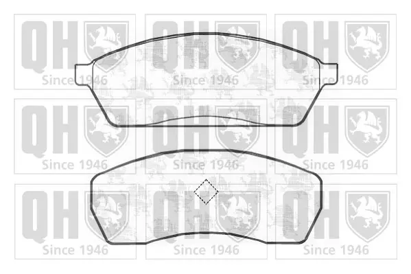 комплект спирачно феродо, дискови спирачки QUINTON HAZELL      