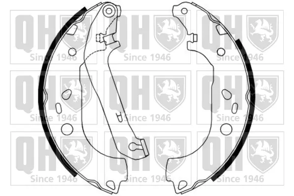 комплект спирачна челюст QUINTON HAZELL      