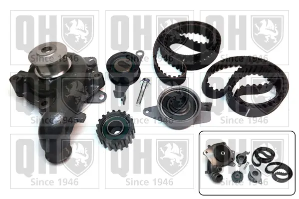 водна помпа- к-кт ангренажен ремък QUINTON HAZELL      