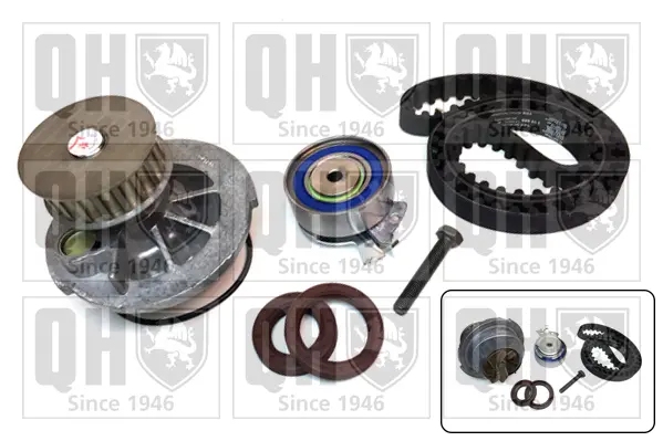 водна помпа- к-кт ангренажен ремък QUINTON HAZELL      