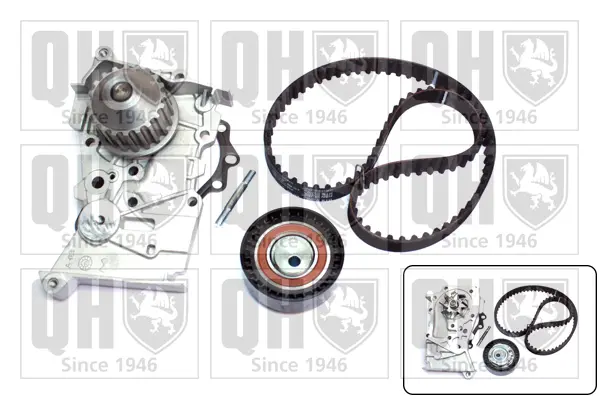 водна помпа- к-кт ангренажен ремък QUINTON HAZELL      