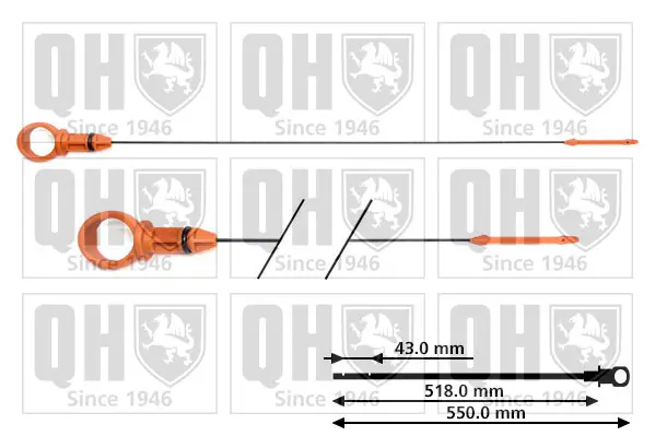 пръчка за измерване нивото на маслото QUINTON HAZELL      