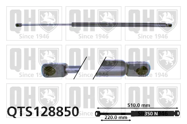 газов амортисьор, капак на двигателя QUINTON HAZELL      