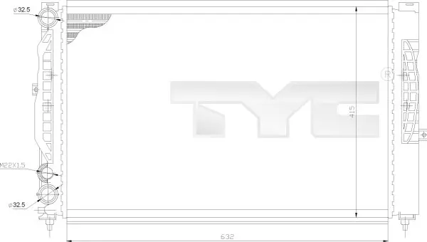 радиатор, охлаждане на двигателя TYC                 