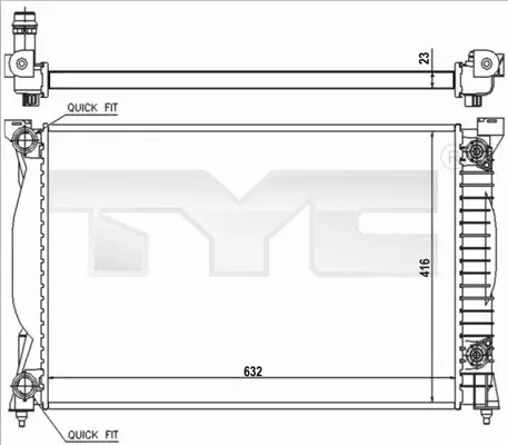 радиатор, охлаждане на двигателя TYC                 