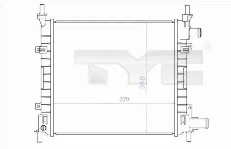 радиатор, охлаждане на двигателя TYC                 