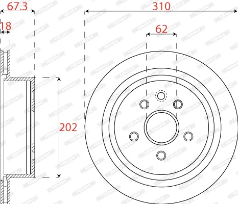 спирачен диск FERODO              