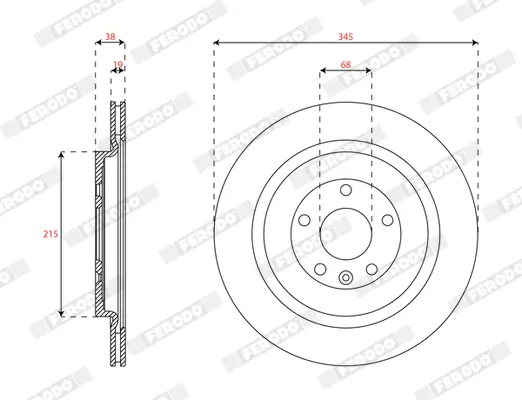 спирачен диск FERODO              