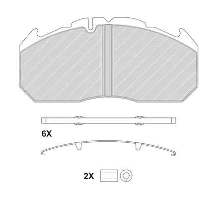 комплект спирачно феродо, дискови спирачки FERODO              