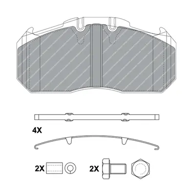 комплект спирачно феродо, дискови спирачки FERODO              