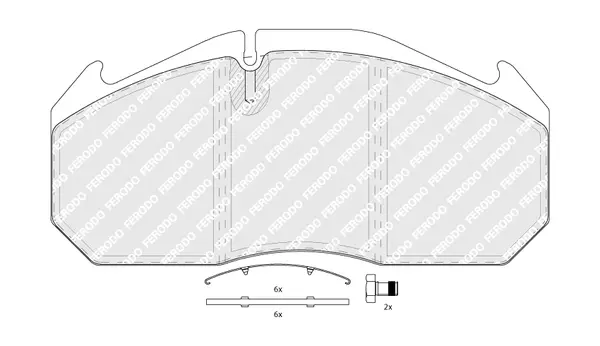 комплект спирачно феродо, дискови спирачки FERODO              