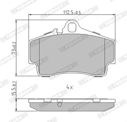 комплект спирачно феродо, дискови спирачки FERODO              