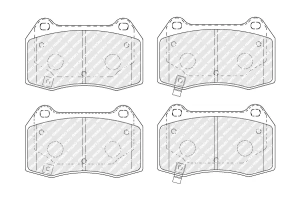 комплект спирачно феродо, дискови спирачки FERODO              