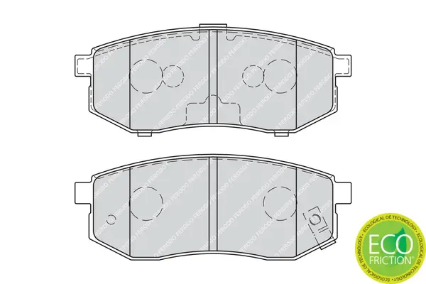 комплект спирачно феродо, дискови спирачки FERODO              