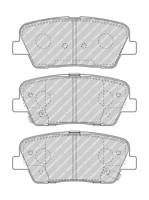 комплект спирачно феродо, дискови спирачки FERODO              