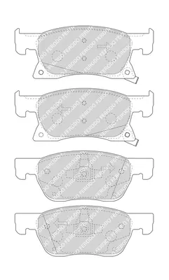 комплект спирачно феродо, дискови спирачки FERODO              