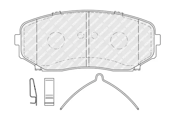 комплект спирачно феродо, дискови спирачки FERODO              