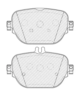 комплект спирачно феродо, дискови спирачки FERODO              