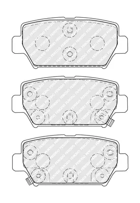 комплект спирачно феродо, дискови спирачки FERODO              