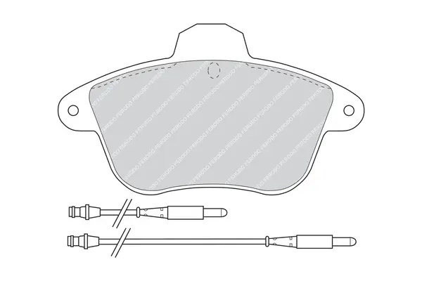 комплект спирачно феродо, дискови спирачки FERODO              