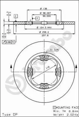 спирачен диск BREMBO              