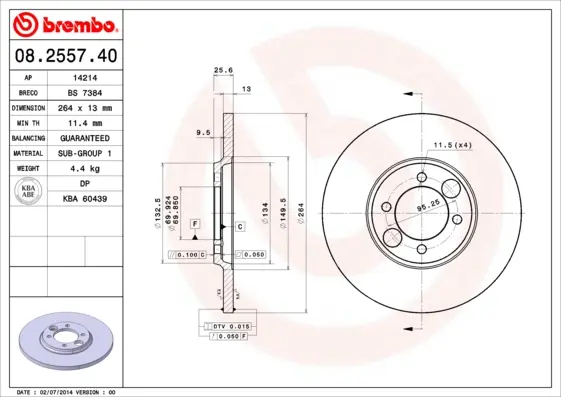 спирачен диск BREMBO              