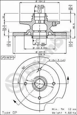 спирачен диск BREMBO              