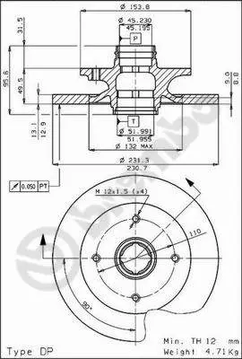 спирачен диск BREMBO              